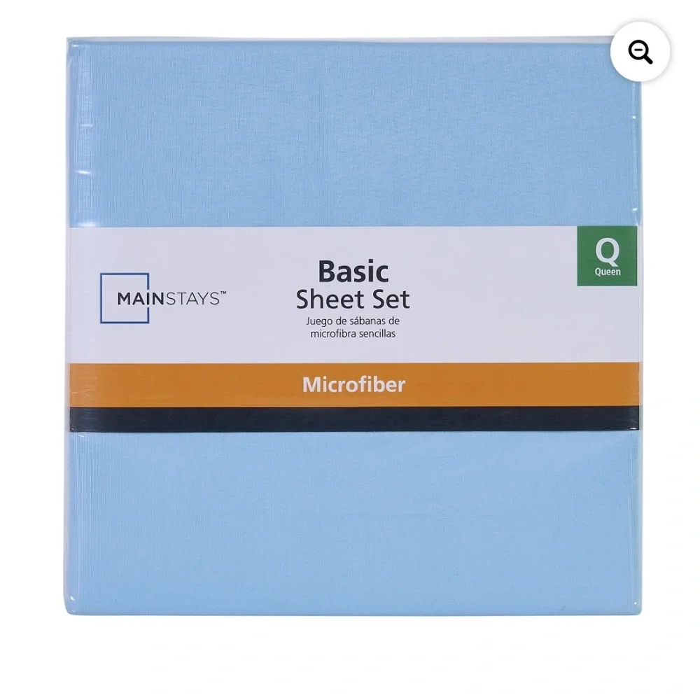 Mainstays 3 Pc Blue Jay Microfiber Sheet Set Twin NWT